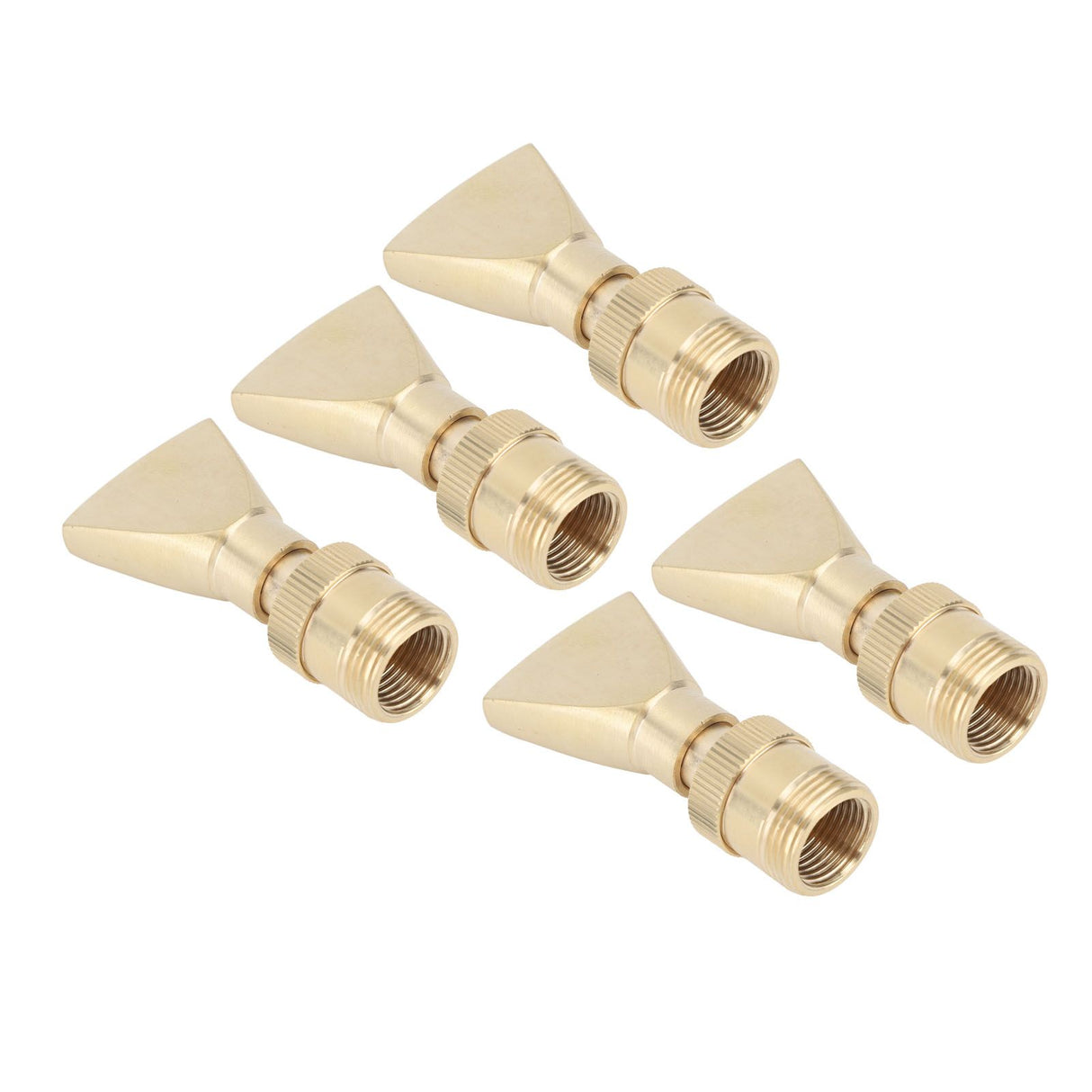 5Pcs Brass Fountain Nozzles Fan Shaped Water Fountain Nozzle Exquisite Fountain Head Sprinkler for Garden Yard Mall