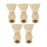 5Pcs Brass Fountain Nozzles Fan Shaped Water Fountain Nozzle Exquisite Fountain Head Sprinkler for Garden Yard Mall - Top-Down View