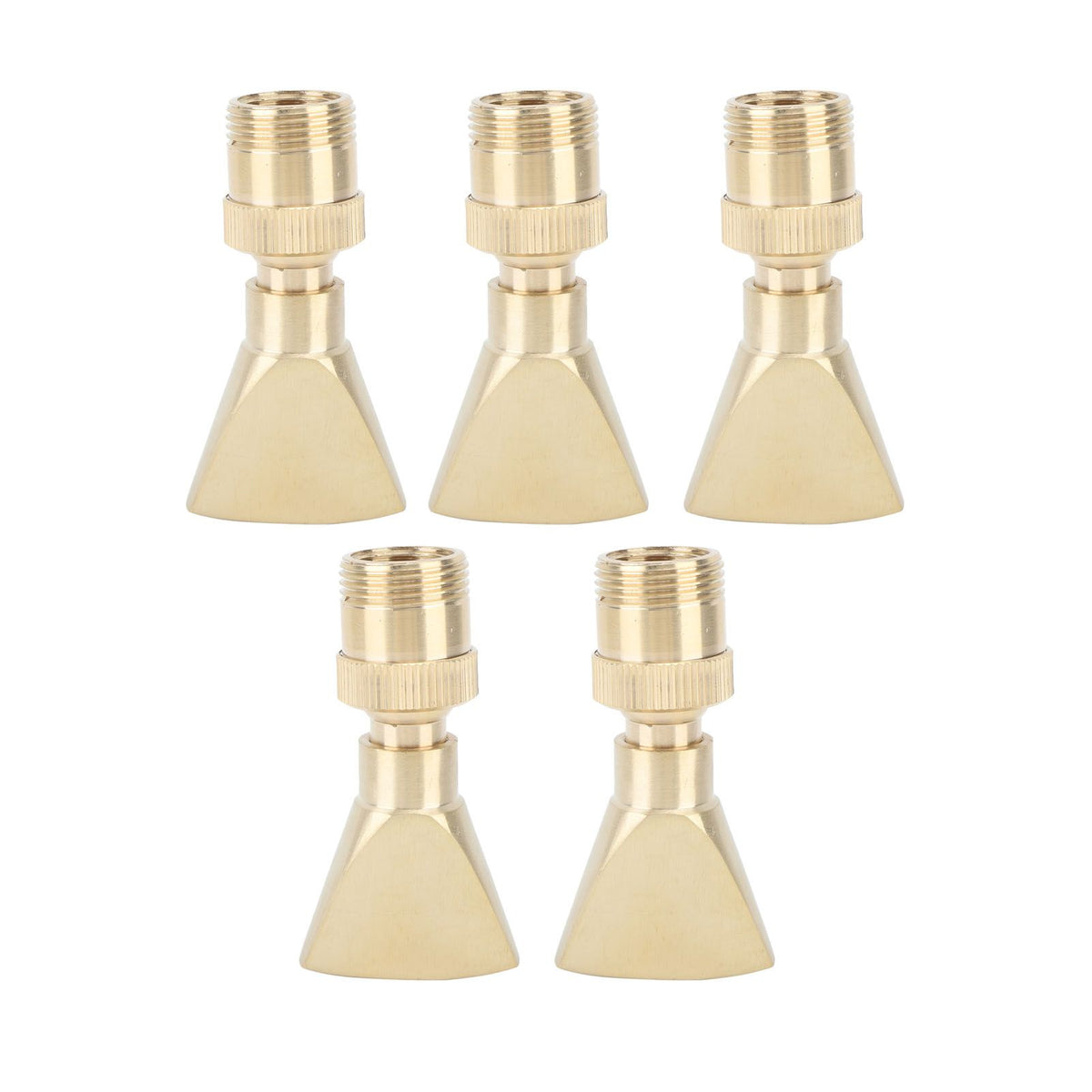 5Pcs Brass Fountain Nozzles Fan Shaped Water Fountain Nozzle Exquisite Fountain Head Sprinkler for Garden Yard Mall
