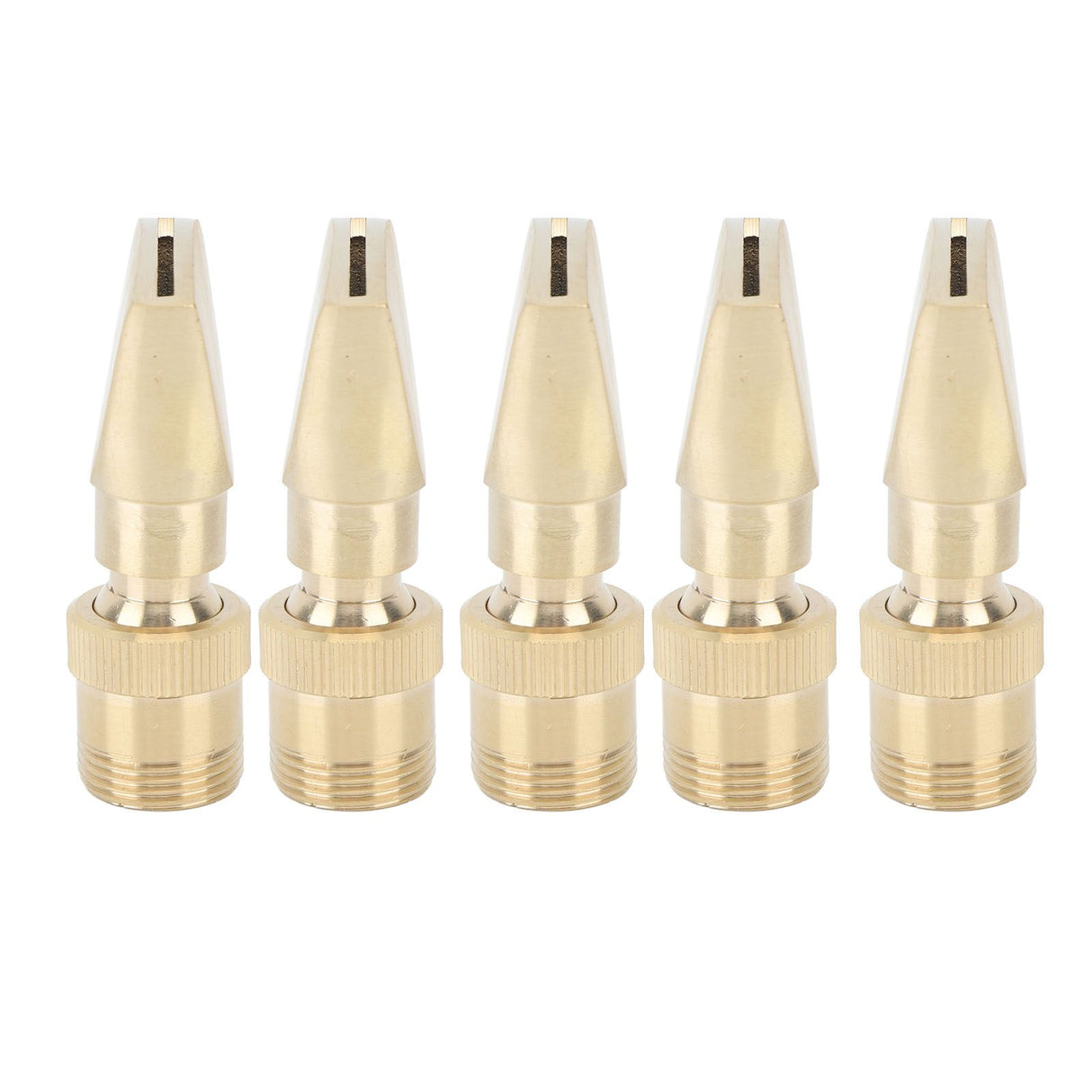 5Pcs Brass Fountain Nozzles Fan Shaped Water Fountain Nozzle Exquisite Fountain Head Sprinkler for Garden Yard Mall