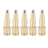 5Pcs Brass Fountain Nozzles Fan Shaped Water Fountain Nozzle Exquisite Fountain Head Sprinkler for Garden Yard Mall - Rear View