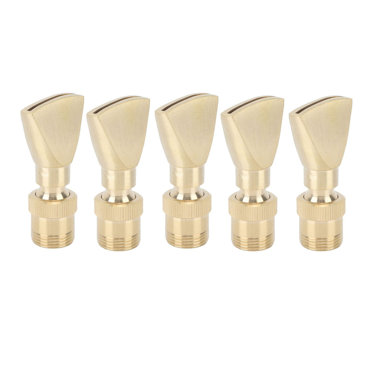 5Pcs Brass Fountain Nozzles Fan Shaped Water Fountain Nozzle Exquisite Fountain Head Sprinkler for Garden Yard Mall