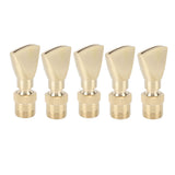 5Pcs Brass Fountain Nozzles Fan Shaped Water Fountain Nozzle Exquisite Fountain Head Sprinkler for Garden Yard Mall