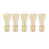 5Pcs Brass Fountain Nozzles Fan Shaped Water Fountain Nozzle Exquisite Fountain Head Sprinkler for Garden Yard Mall
