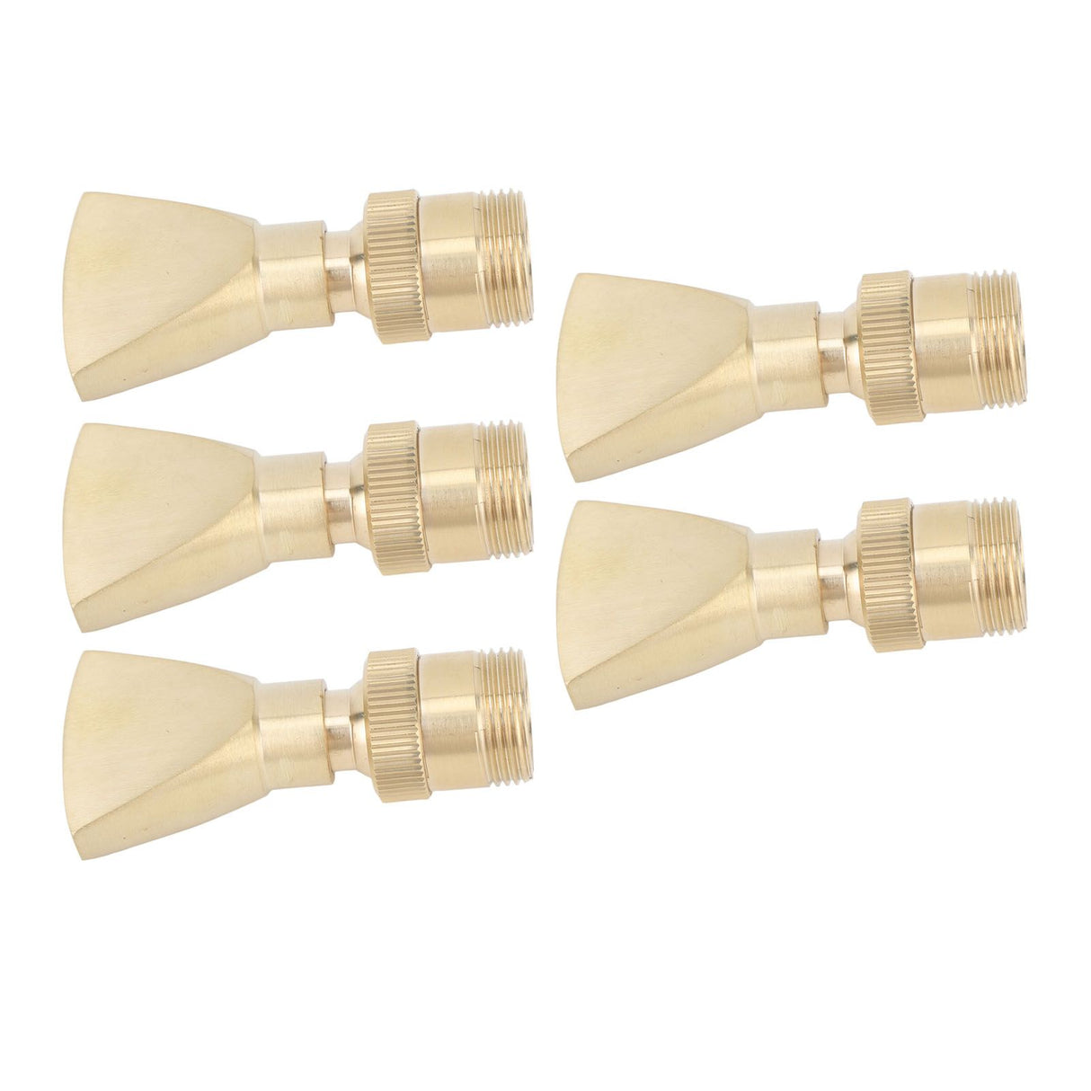 5Pcs Brass Fountain Nozzles Fan Shaped Water Fountain Nozzle Exquisite Fountain Head Sprinkler for Garden Yard Mall
