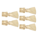5Pcs Brass Fountain Nozzles Fan Shaped Water Fountain Nozzle Exquisite Fountain Head Sprinkler for Garden Yard Mall