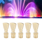 5Pcs Brass Fountain Nozzles Fan Shaped Water Fountain Nozzle Exquisite Fountain Head Sprinkler for Garden Yard Mall - Extra Image