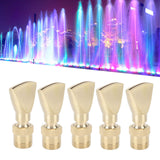 5Pcs Brass Fountain Nozzles Fan Shaped Water Fountain Nozzle Exquisite Fountain Head Sprinkler for Garden Yard Mall