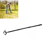 Weeding Rake Adjustable Length Stainless Steel Ergonomic Handle Hand Rake Garden Tool for Cultivating Loosening 3 Sections - Extra Image