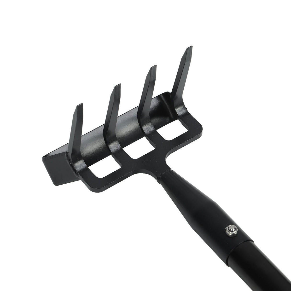 Weeding Rake Adjustable Length Stainless Steel Ergonomic Handle Hand Rake Garden Tool for Cultivating Loosening 5 Sections
