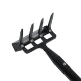 Weeding Rake Adjustable Length Stainless Steel Ergonomic Handle Hand Rake Garden Tool for Cultivating Loosening 5 Sections - Extra Image