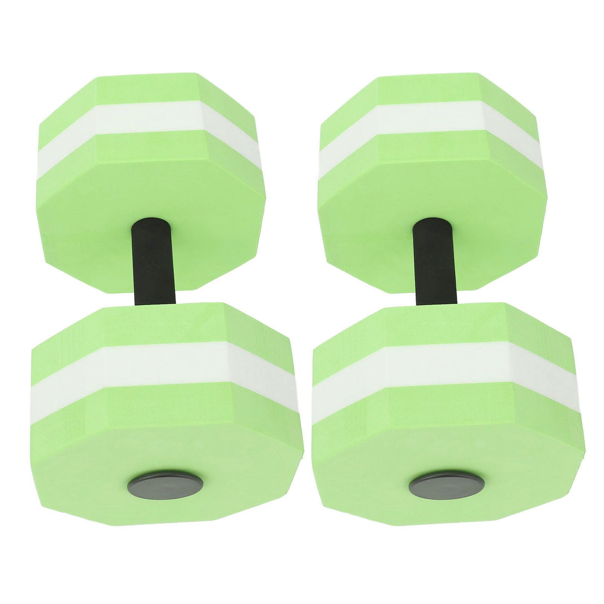 2Pcs High Density EVA Foam Dumbbell Set Aquatic Exercise Dumbbells for Men Women Indoor Swimming Pools Aerobic Fitness Rehabilitation Training Diamond Shaped Green White Green