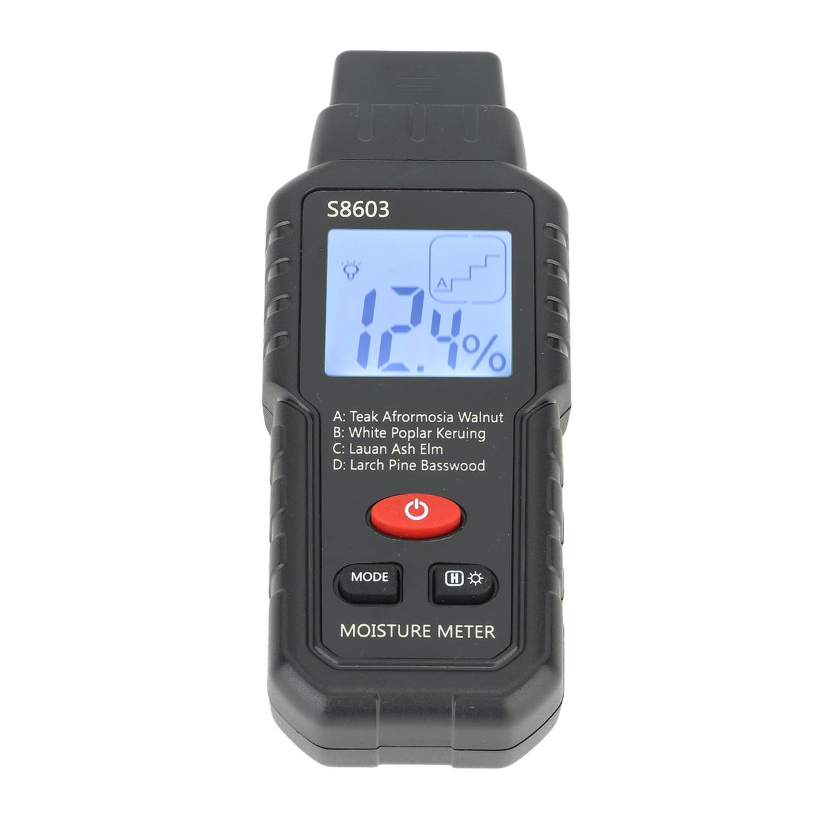 Digital Wood Moisture Meter ABS Wood Humidity Tester Light Weight Timber Damp Detector for Home Garden Yard