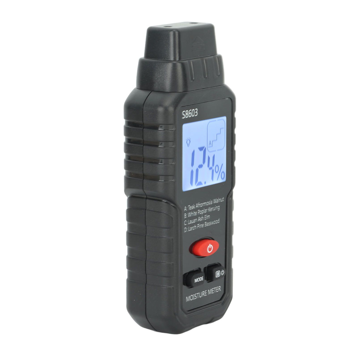 Digital Wood Moisture Meter ABS Wood Humidity Tester Light Weight Timber Damp Detector for Home Garden Yard