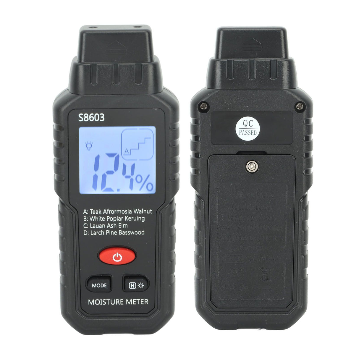 Digital Wood Moisture Meter ABS Wood Humidity Tester Light Weight Timber Damp Detector for Home Garden Yard