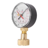 Water Pressure Gauge Aluminum Alloy Iron 0 to 200Psi Universal Water Pressure Test Gauge with 3/4 Female Hose Thread for Replacement