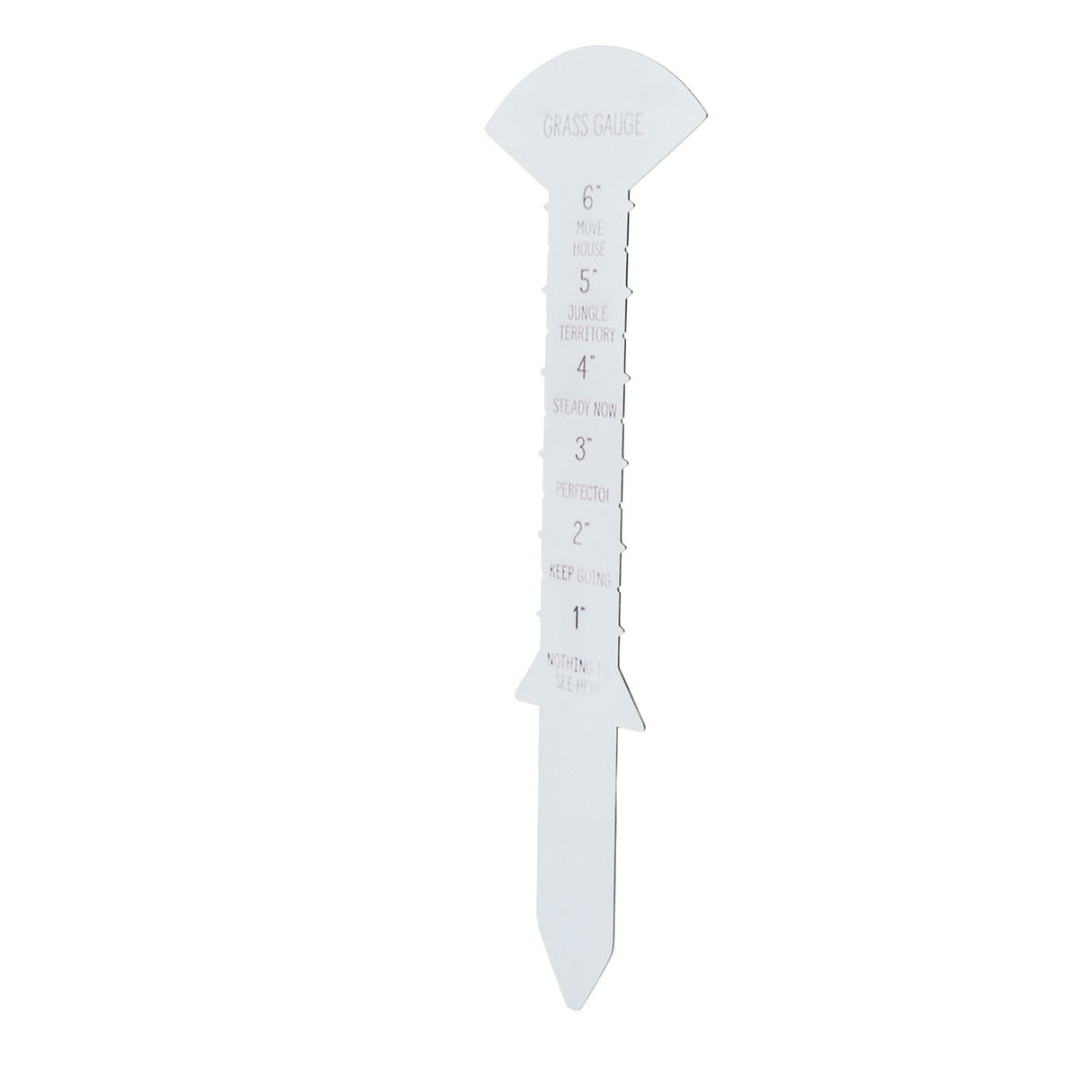 Grass Gauge 30cm Clear Funny Text Sturdy Iron Grass Height Measuring Ruler for Garden Yard Lawn