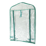 Greenhouse Replacement Cover Transparent PVC 69x49x92cm Mini Plant Cover for 2 Tier Shelves - Top-Down View