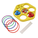 Ring Throw Pool Game Toy EVA Floating Foam with Balls for Kids Adults Water Sports Outdoor Party Hexagonal Circle - Side View