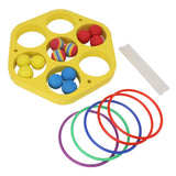 Ring Throw Pool Game Toy EVA Floating Foam with Balls for Kids Adults Water Sports Outdoor Party Hexagonal Circle - 45-Degree Angle