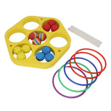 Ring Throw Pool Game Toy EVA Floating Foam with Balls for Kids Adults Water Sports Outdoor Party Hexagonal Circle - Close-Up Angle