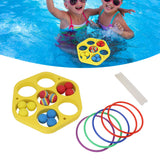 Ring Throw Pool Game Toy EVA Floating Foam with Balls for Kids Adults Water Sports Outdoor Party Hexagonal Circle - Extra Image
