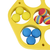 Ring Throw Pool Game Toy EVA Floating Foam with Balls for Kids Adults Water Sports Outdoor Party Hexagonal Circle - Extra Image