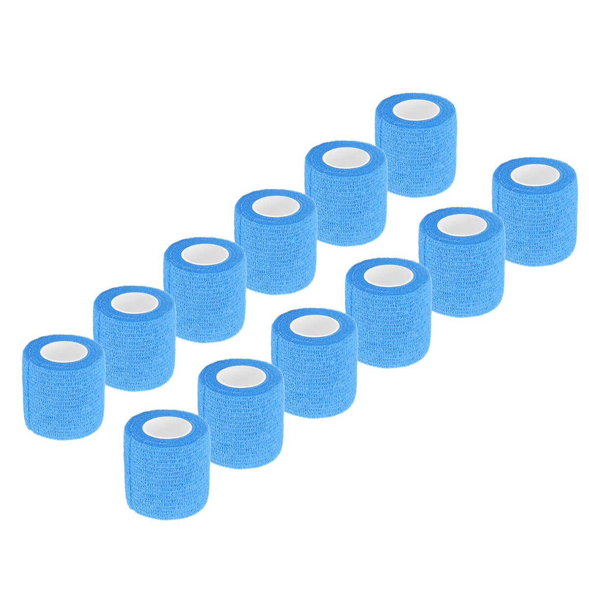 12 Pack 4.5M Animal Elastic Bandage Self Adhesive Cow Hoof Repairing Bandage Non Woven Polyester Waterproof for Livestock Blue