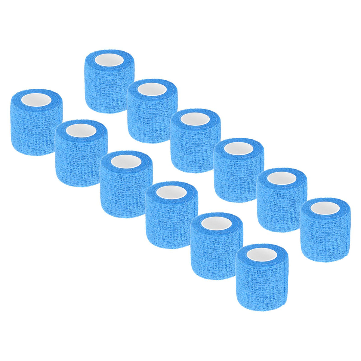 12 Pack 4.5M Animal Elastic Bandage Self Adhesive Cow Hoof Repairing Bandage Non Woven Polyester Waterproof for Livestock Blue