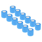 12 Pack 4.5M Animal Elastic Bandage Self Adhesive Cow Hoof Repairing Bandage Non Woven Polyester Waterproof for Livestock Blue