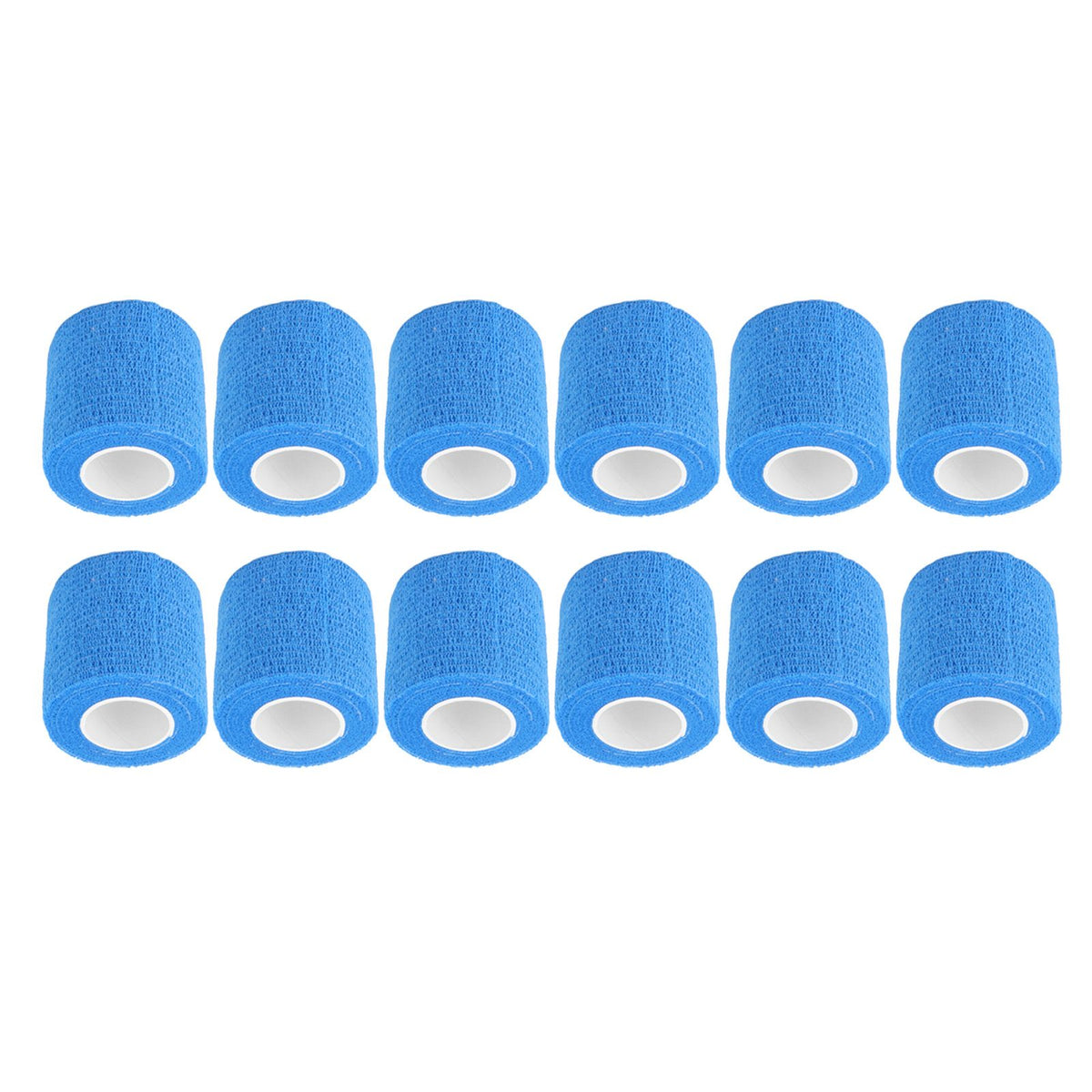 12 Pack 4.5M Animal Elastic Bandage Self Adhesive Cow Hoof Repairing Bandage Non Woven Polyester Waterproof for Livestock Blue