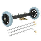 Undercarriage Cleaner Stainless Steel Brass 4000 Psi Undercarriage Cleaner Water Broom 1/4in Quick Connect for Home Road Car - Side View