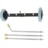 Undercarriage Cleaner Stainless Steel Brass 4000 Psi Undercarriage Cleaner Water Broom 1/4in Quick Connect for Home Road Car - Top-Down View