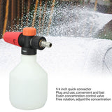 Car Foam Sprayer 500ml Portable High Pressure Foam Blaster with 1/4 Inch Quick Connector for Garden Car Washing Round