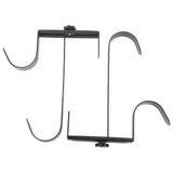 2Pcs Pool Pole Hanger Adjustable Metal Iron Pool Pole Hook Hanger Pool Accessories for Pool Poles Pool Fence Wall