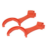 1 Set RV Sewer Fitting Wrench Connect Disconnect Easily Universal Spanner for Most 3in 4in Male Female RV Sewer Caps Orange - Rear View