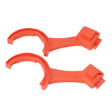 1 Set RV Sewer Fitting Wrench Connect Disconnect Easily Universal Spanner for Most 3in 4in Male Female RV Sewer Caps Orange - Low Angle