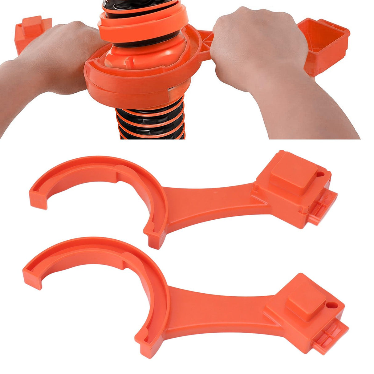 1 Set RV Sewer Fitting Wrench Connect Disconnect Easily Universal Spanner for Most 3in 4in Male Female RV Sewer Caps Orange