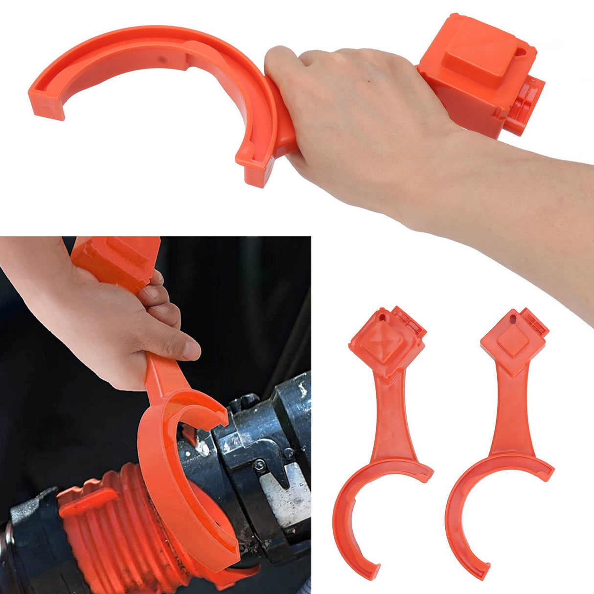 1 Set RV Sewer Fitting Wrench Connect Disconnect Easily Universal Spanner for Most 3in 4in Male Female RV Sewer Caps Orange