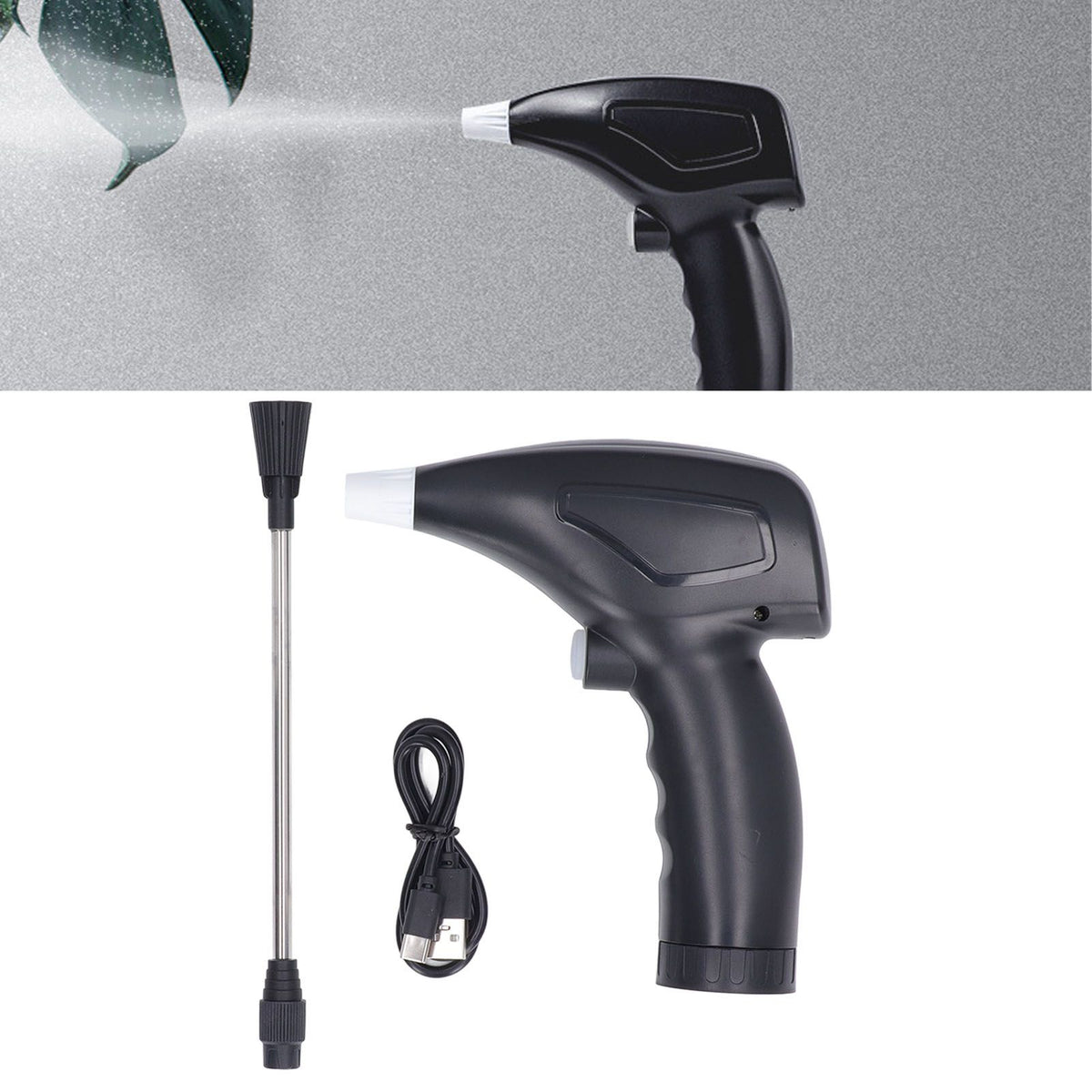 Electric Plant Sprayer Spout Battery Powered Rechargeable Handheld Watering Sprayer with Extension Bar for Home Garden