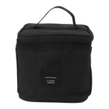 Spice Bottle Carry Bag Removable Inner Divider Oxford Cloth Portable Seasoning Jar Bag for BBQ Picnic Camping Black