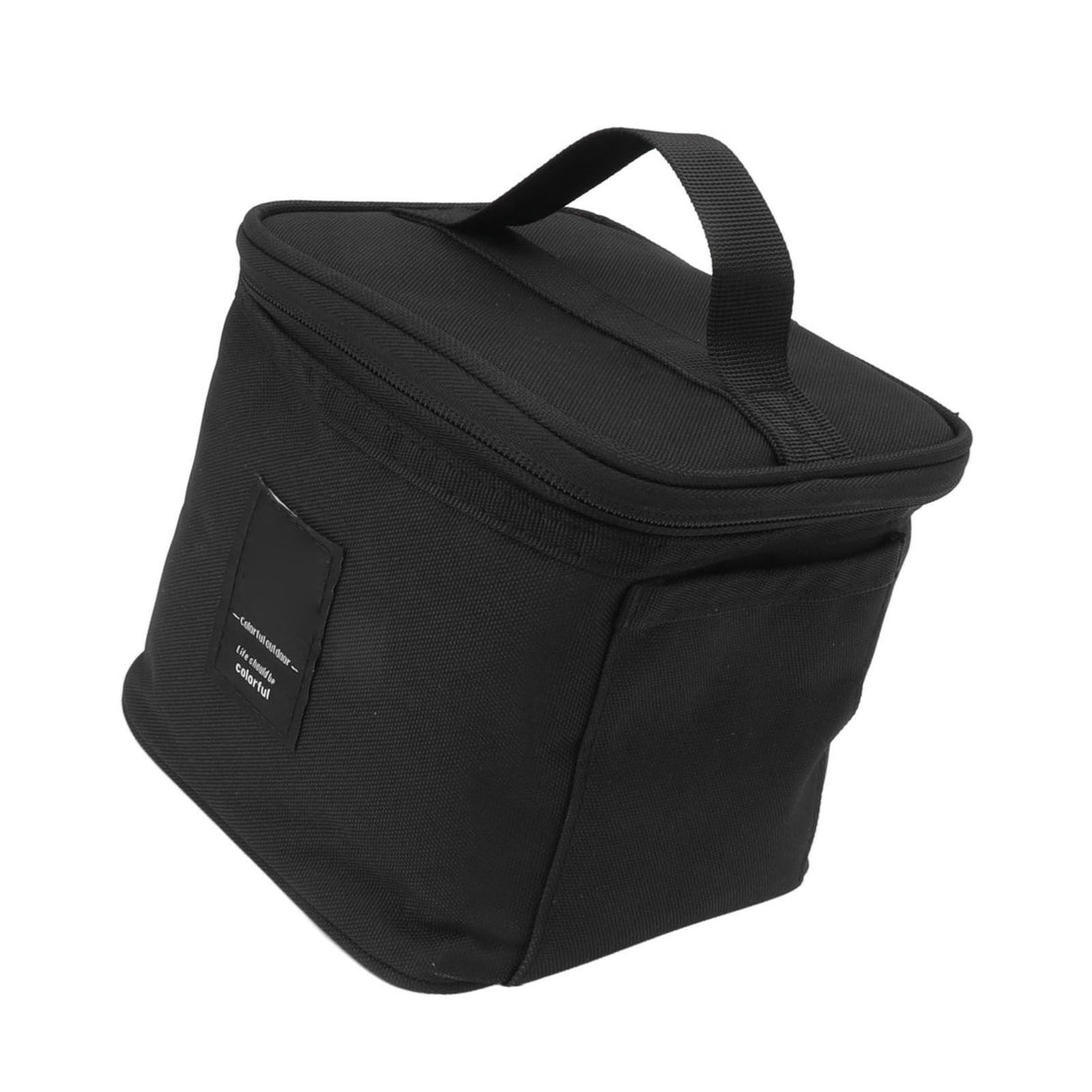 Spice Bottle Carry Bag Removable Inner Divider Oxford Cloth Portable Seasoning Jar Bag for BBQ Picnic Camping Black