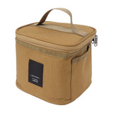 Spice Bottle Carry Bag Removable Inner Divider Oxford Cloth Portable Seasoning Jar Bag for BBQ Picnic Camping Khaki