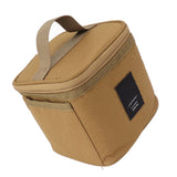 Spice Bottle Carry Bag Removable Inner Divider Oxford Cloth Portable Seasoning Jar Bag for BBQ Picnic Camping Khaki