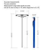Dial Thermometer Waterproof High Temperature Resistance 304 Stainless Steel Cooking Thermometer for Kitchen
