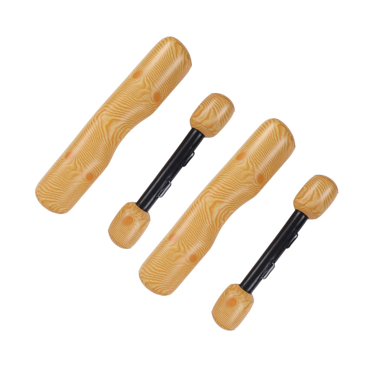 2 PCS Wood Grain Inflatable Floating Row Pool Floats Floating Log Raft Toys Outdoor Party Water Sports Games for Adults Kids
