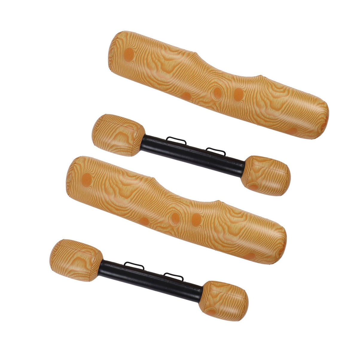 2 PCS Wood Grain Inflatable Floating Row Pool Floats Floating Log Raft Toys Outdoor Party Water Sports Games for Adults Kids