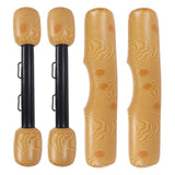 2 PCS Wood Grain Inflatable Floating Row Pool Floats Floating Log Raft Toys Outdoor Party Water Sports Games for Adults Kids - Extra Image