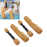 2 PCS Wood Grain Inflatable Floating Row Pool Floats Floating Log Raft Toys Outdoor Party Water Sports Games for Adults Kids