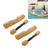 2 PCS Wood Grain Inflatable Floating Row Pool Floats Floating Log Raft Toys Outdoor Party Water Sports Games for Adults Kids - Extra Image